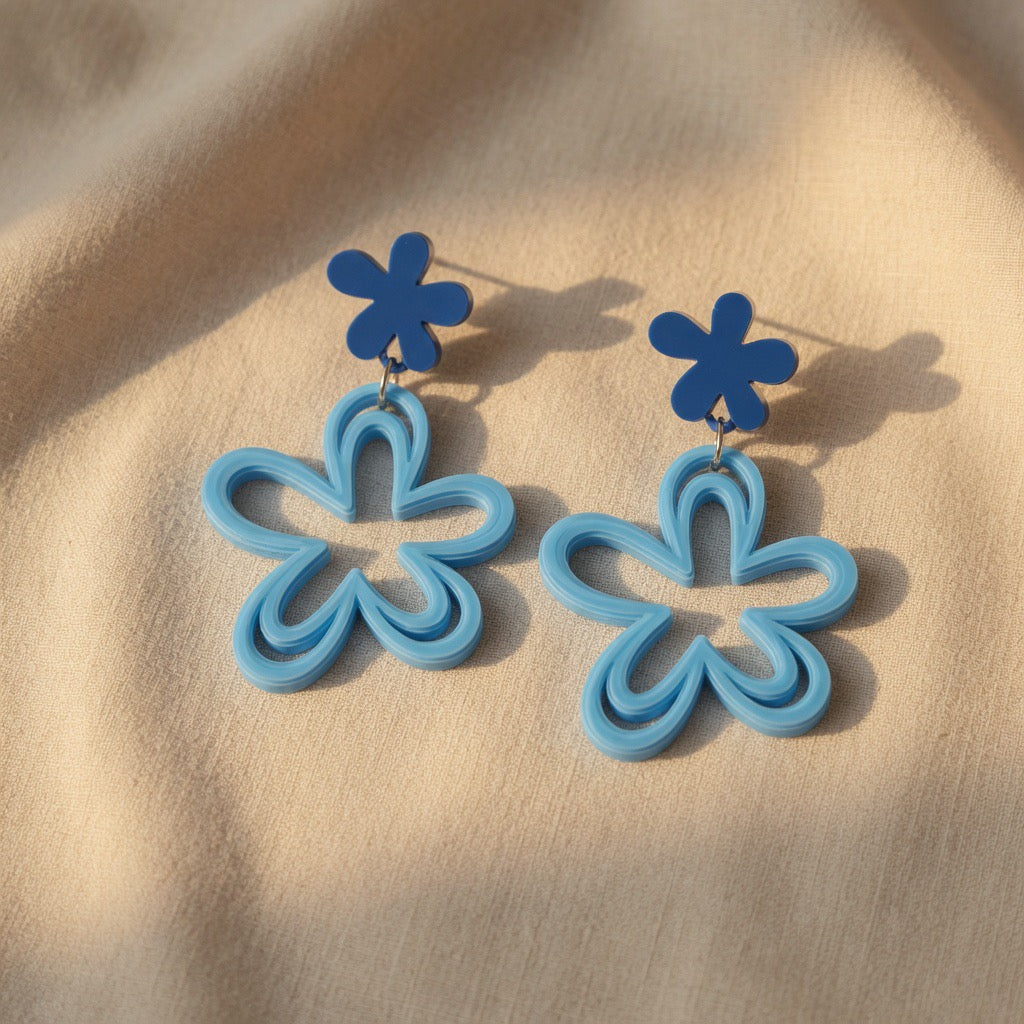 Sky Bloom Flower Earrings