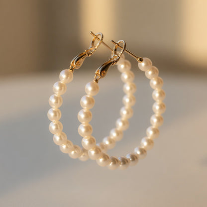 Lumina Pearl Hoops