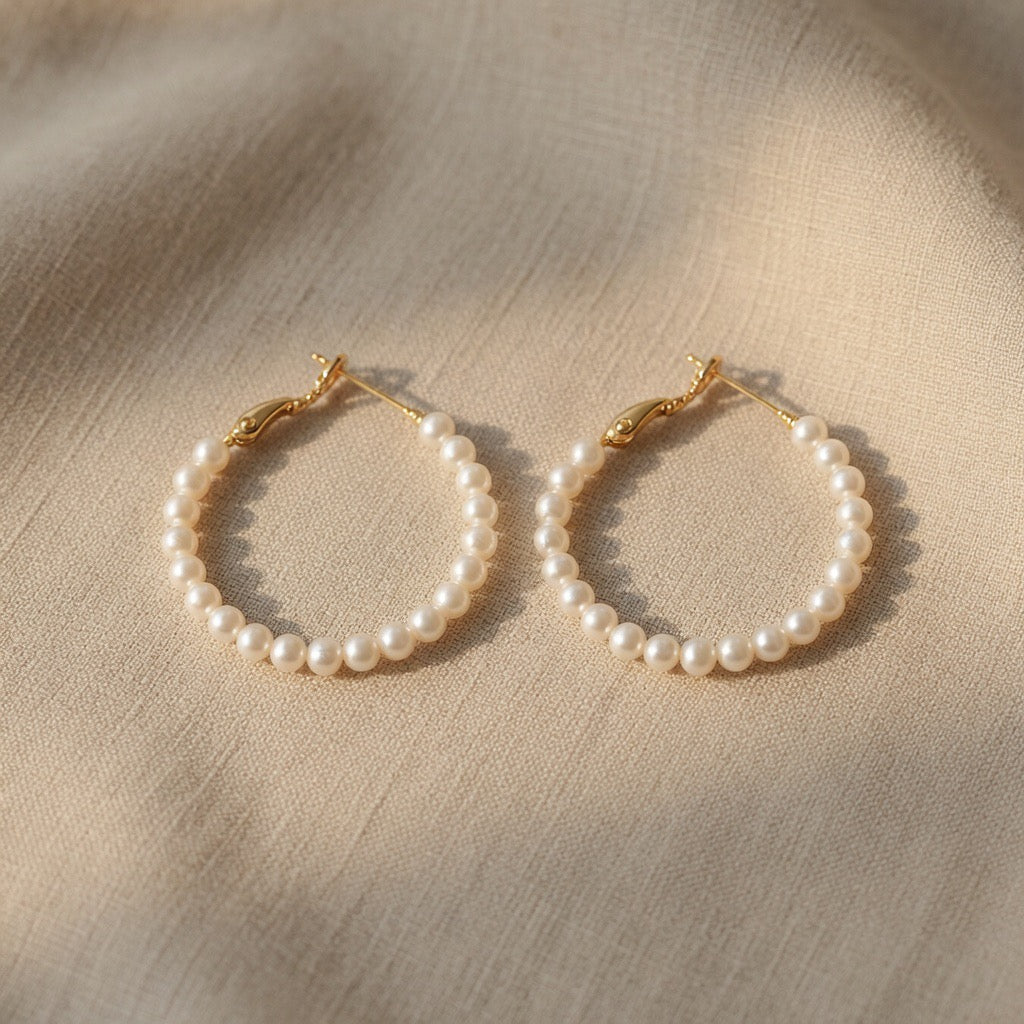 Lumina Pearl Hoops