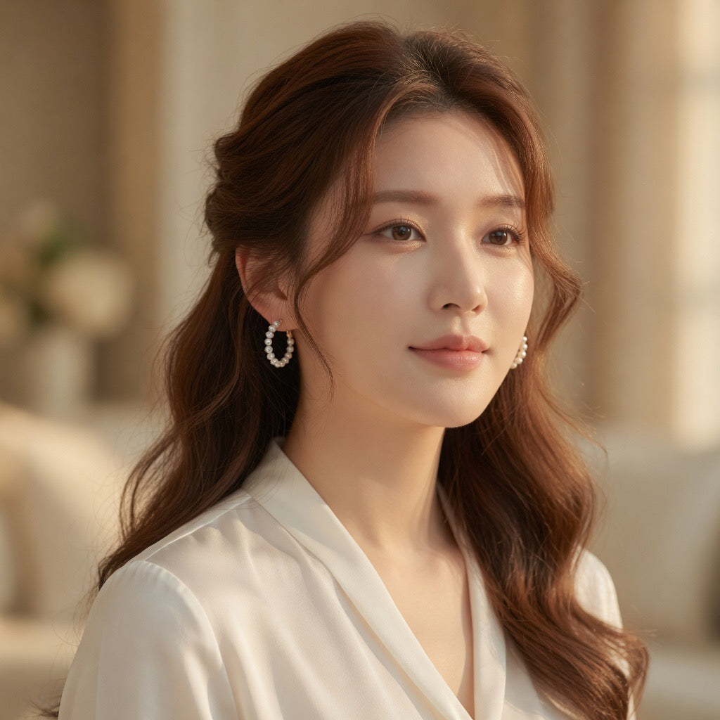 Lumina Pearl Hoops