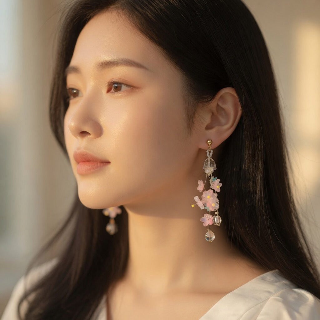 Sakura Petal Cascade Earrings