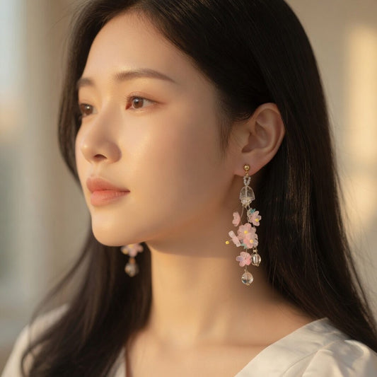 Sakura Petal Cascade Earrings