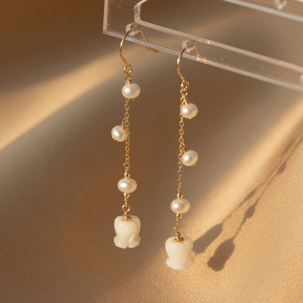 Ethereal Lily Dusk Earrings