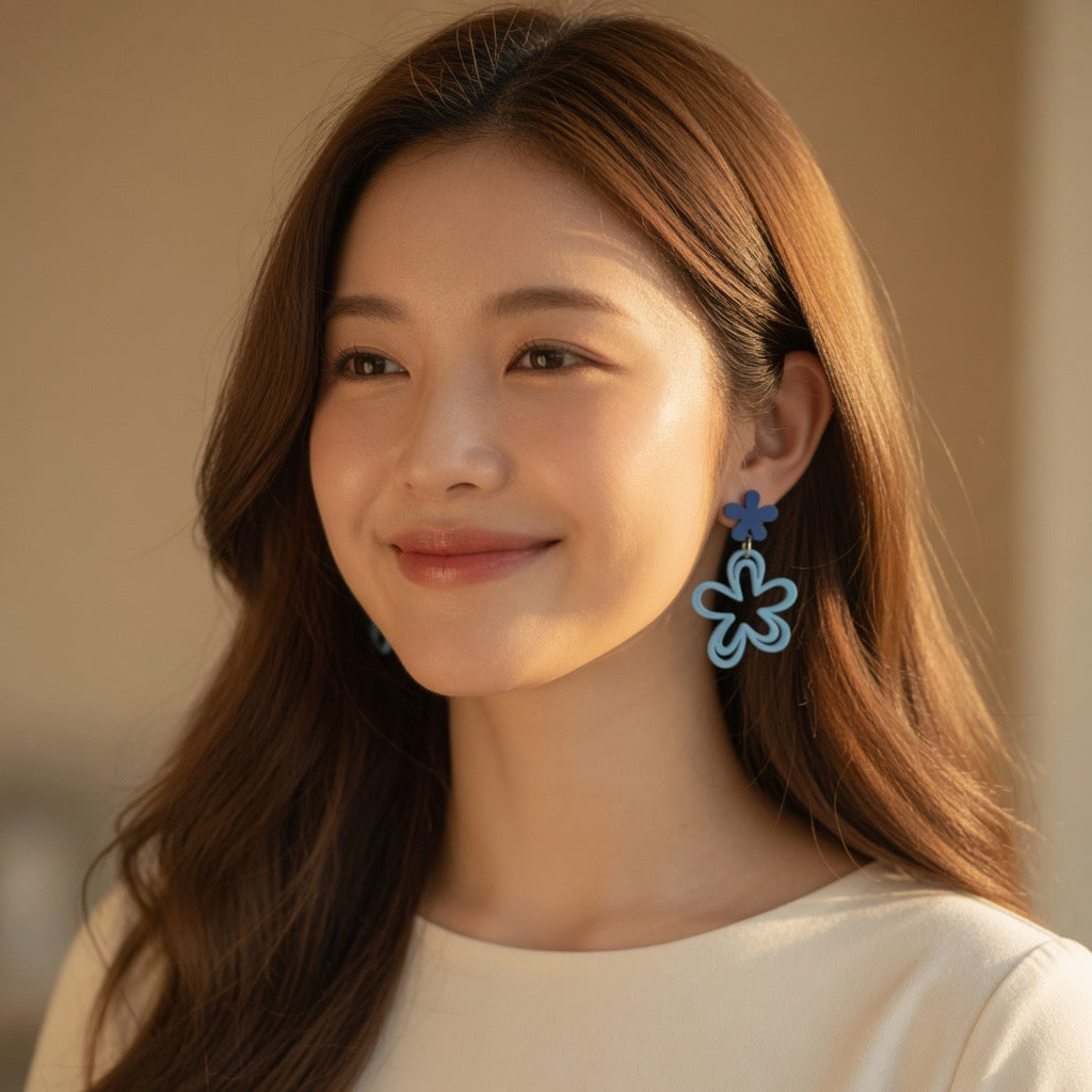 Sky Bloom Flower Earrings