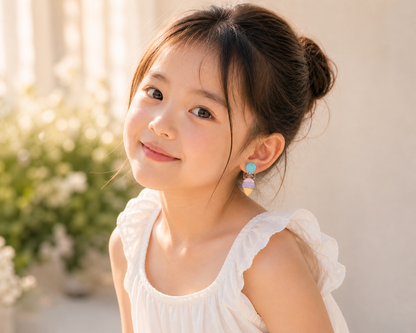 Children’s clip on dangling earrings