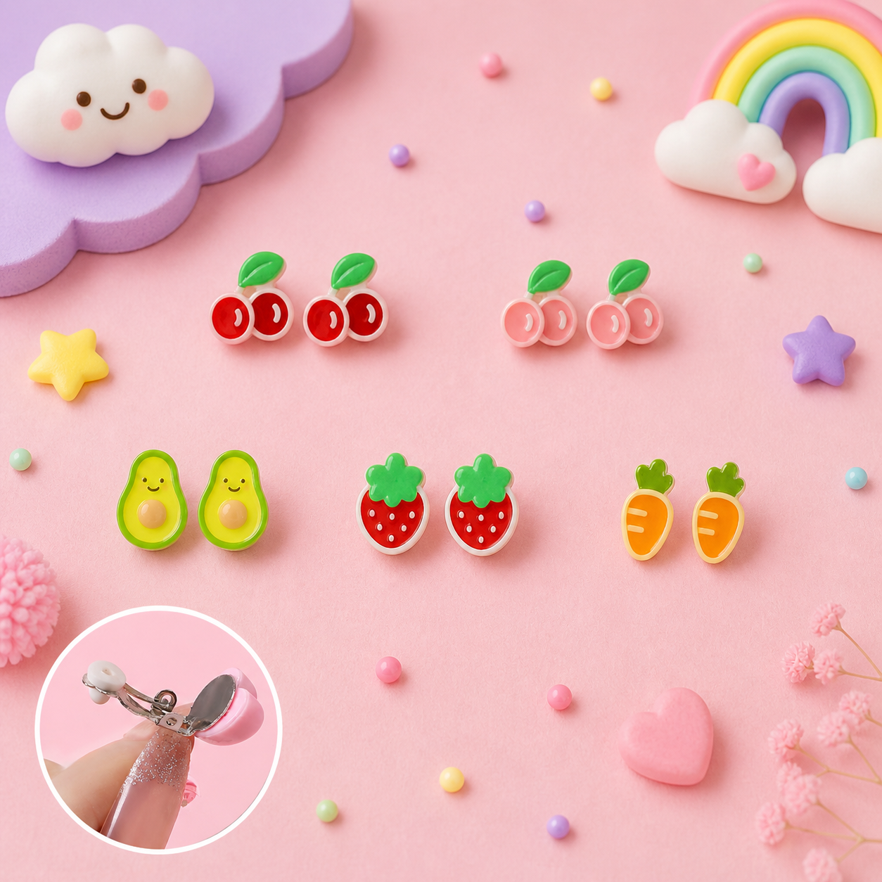 Children’s clip on earrings